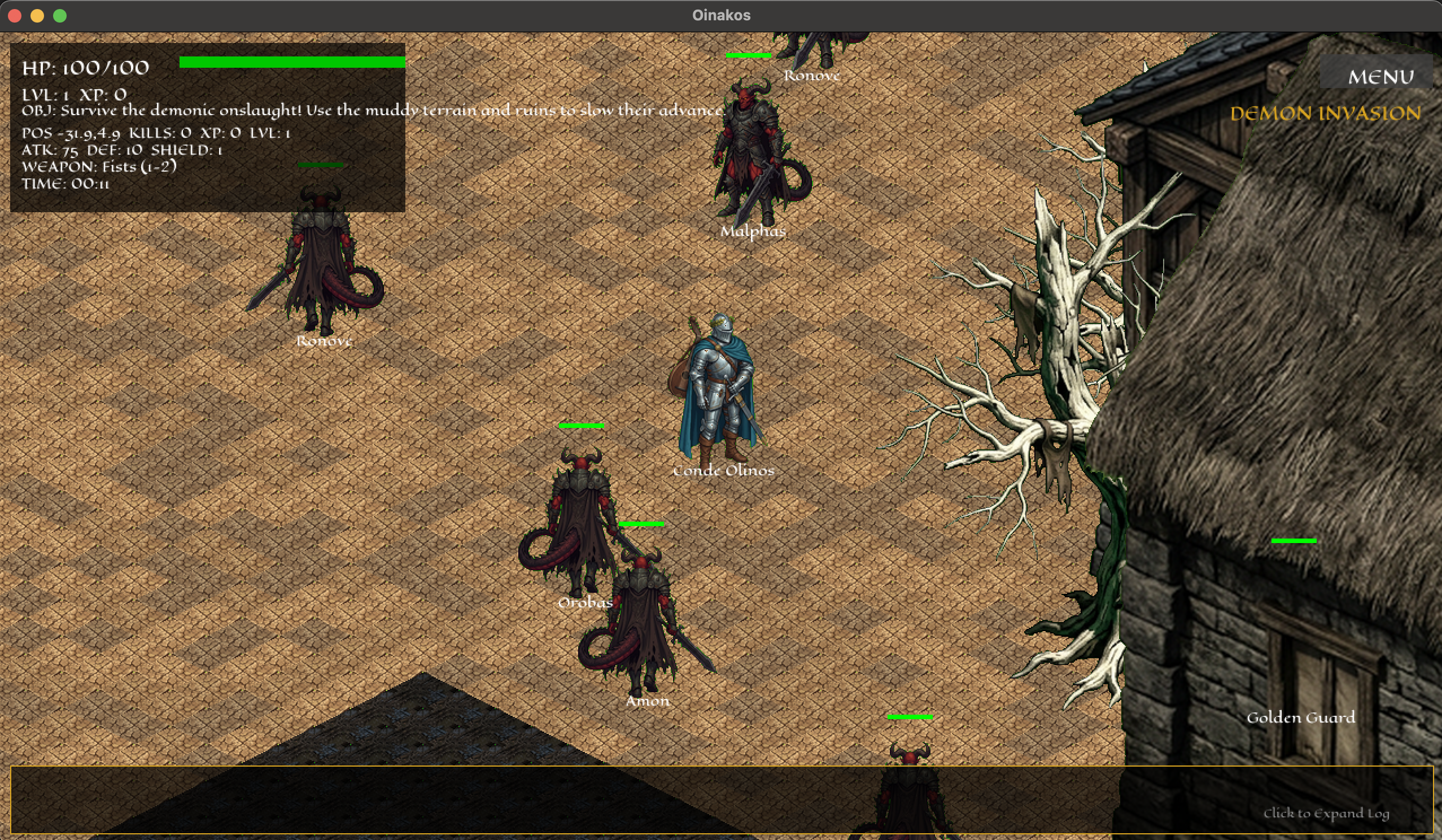 The first version of the game